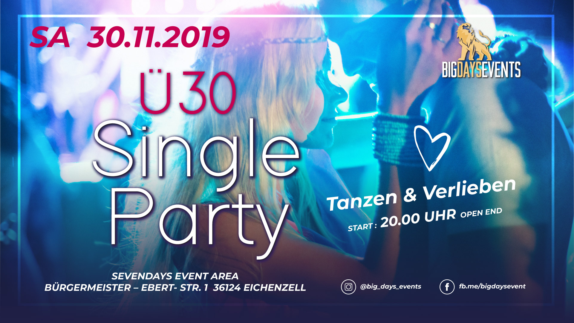 U30 Single Party Big Days Events